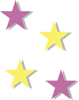  floating stars around the room? Create an outline of your star shapes 